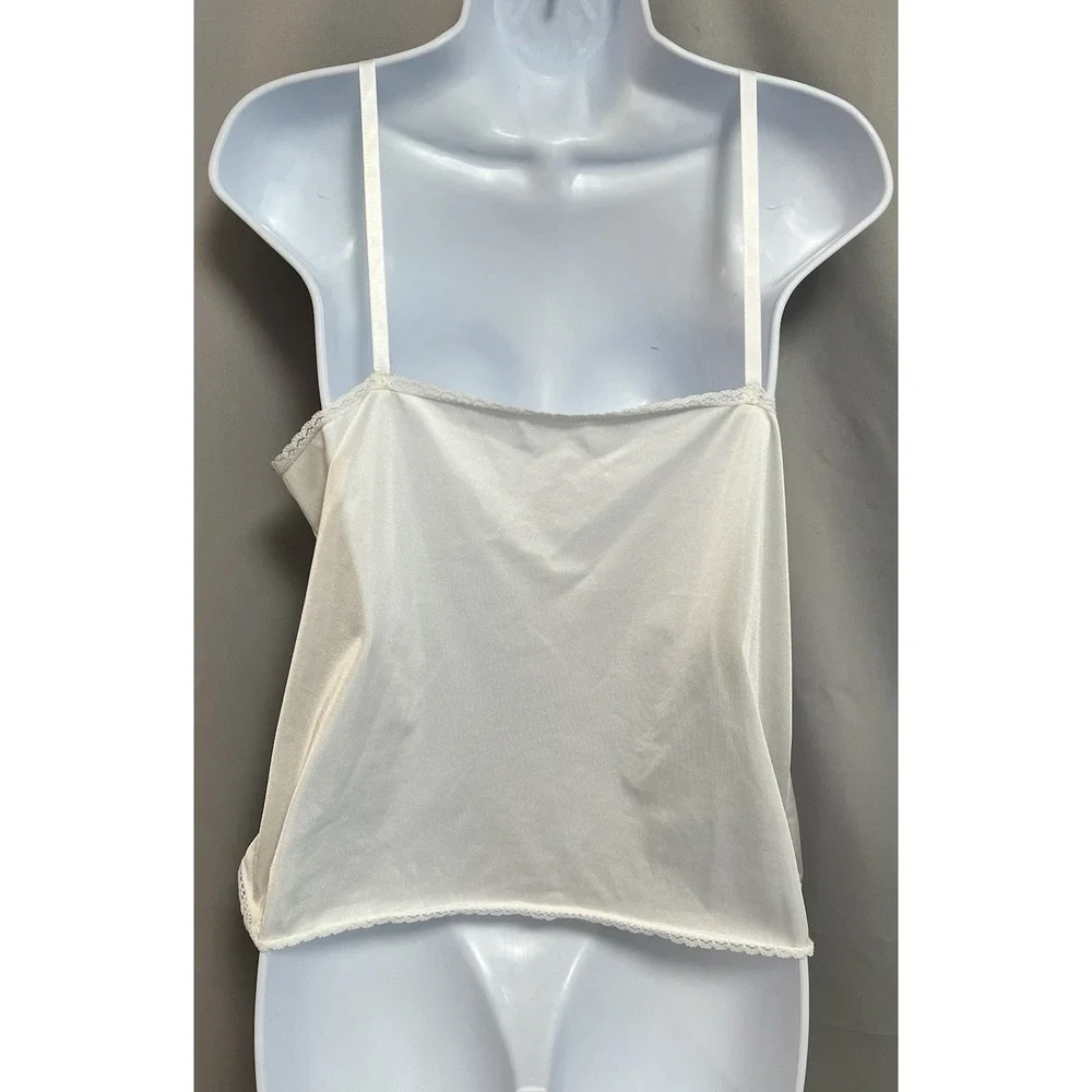 Vintage Vanity Fair Sleep‎ Top Sz 40/46 Women's White Y2K